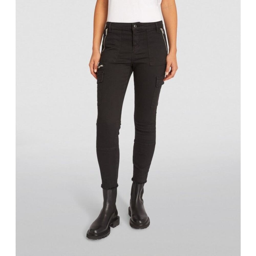 AllSaints Duran Skinny Cargo Jeans Black Women’s Size 24